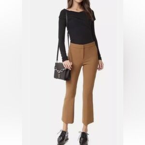 NWT Theory Vicuña Twill Erstina Pioneer Crop Tan Pants Size 8 Trousers Office